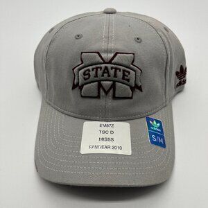 Mississippi State Bulldogs Adidas Fitted Hat Cap Adult Small Gray NCAA NWT
